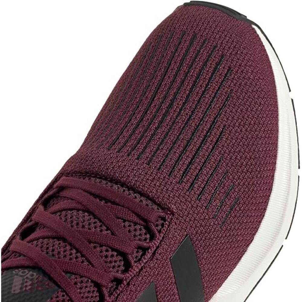 Men's Maroon/Black Lace Up Closed Toe Rubber Sole Casual Running Sneakers - Picture 5 of 6